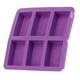 thumbnail image 5 of Molde de Pastel de Jabón Hecho A Mano de Silicona Con Patrón de Originalidad Púrpura de 6 Rejillas para Panadería Casera, 5 of 7