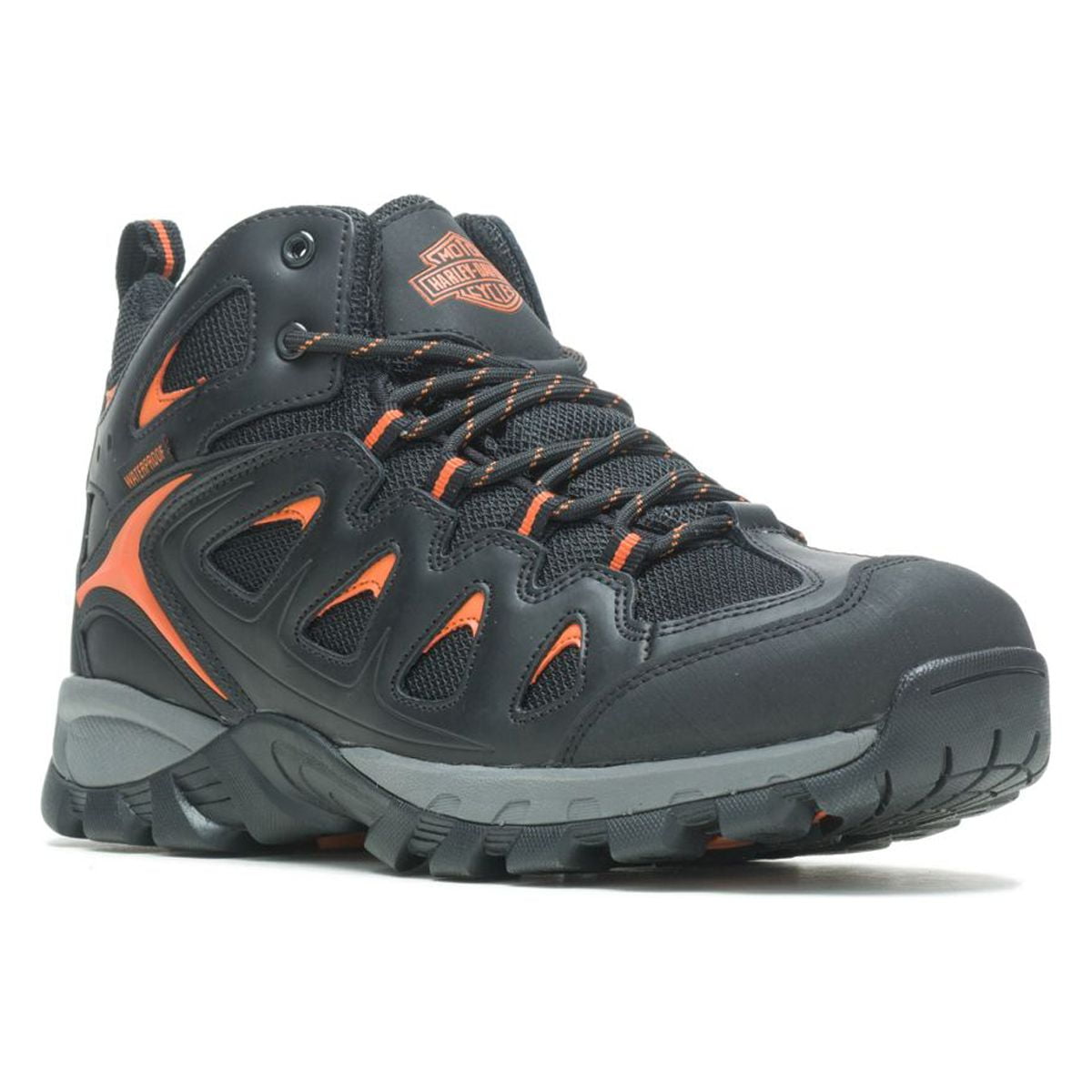 HARLEY DAVIDSON WORK Men s Woodridge Soft Toe Waterproof Hiker Work Boot Black D93328 Walmart