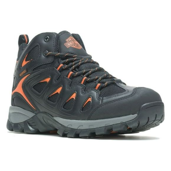HARLEY-DAVIDSON WORK Men's Woodridge Soft Toe Waterproof Hiker Work Boot Black - D93328