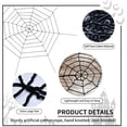 thumbnail image 3 of Halloween Giant Spider Web, Round Cotton Cobweb, 5ft Black Scary Haunted House Indoor Outdoor, 3 of 13