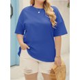 thumbnail image 2 of Womens Fashion Workout T Shirts Plus Size Tops Summer Clothes Short Sleeve Spring Tee, 2 of 5