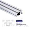 thumbnail image 3 of Unique Bargains 2 Pcs 2040 V Slot Aluminum Extrusion 400mm(15.75 Inch) Silver European Standard Anodized Linear Rail, 3 of 6