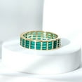 thumbnail image 3 of Rosec Jewels Baguette Shape Created Emerald Full Eternity Band for Women - AAAA Quality, 18K Yellow Gold, US 5.50, 3 of 9