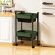 thumbnail image 4 of Carrito organizador con estantes con cajones de varias capas, gran capacidad, color verde, 4 of 6