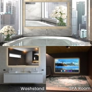 Elecsung 43 inches Mirror TV with LED Light 4K Screen Decoration Makeup LED Mirror webOS Built-in ATSC DTV Tuner Voice Control Alexa