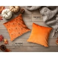 thumbnail image 6 of CozyNestFinds  Fall Pumpkins Decorative Pillow Covers 16x16 Set of 2, Orange Soft Plush Faux Fur Wool Farmhouse Throw Cushion Cases for Autumn Thanksgiving Holiday Home Decorations, 6 of 14