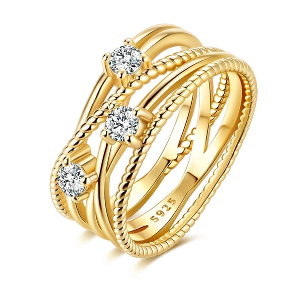 MULA Original Eruopean 925 Sterling Silver Finger Ring Color Interwoven Lines AAA CZ For Women Birthday Gift Jewelry 2 Colors