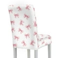 thumbnail image 2 of Xoenoiee Pink Bow Print Dining Chair Covers, Soft Dining Room Chair Covers Stretch Kitchen Chair Cover, Washable Parsons Chair Slipcovers Protective for Wedding Restaurant, 1 Pack, 2 of 7