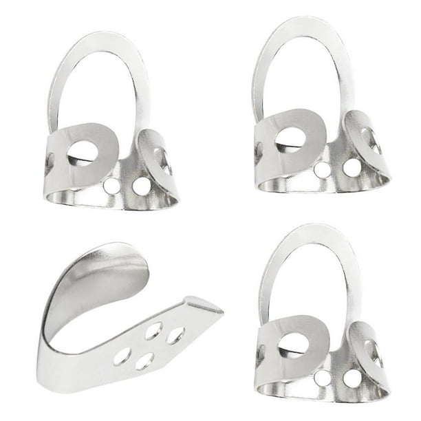 4PCS Metal Ukulele Banjo Guitarra Púas de con púas de Juego de Yuyangstore Picks del pulgar de los dedos