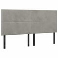thumbnail image 3 of vidaXL Box Spring Bed with Mattress&LED Light Gray 59.8"x79.9" Queen Velvet, 3 of 6