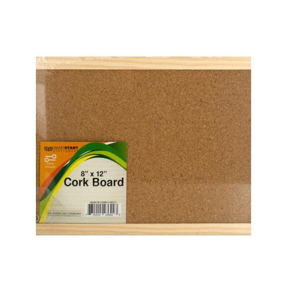 Cork Bulletin Board 8 × 12 Classic Wood Frame Elegant Display Board