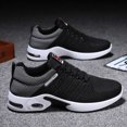 thumbnail image 3 of Men's Air Cushion Running Shoes Slip-on Breathable Knit Tennis Walking Sneakers Lightweight Athletic Sports Shoes for Daily Wear & Gym, 3 of 8