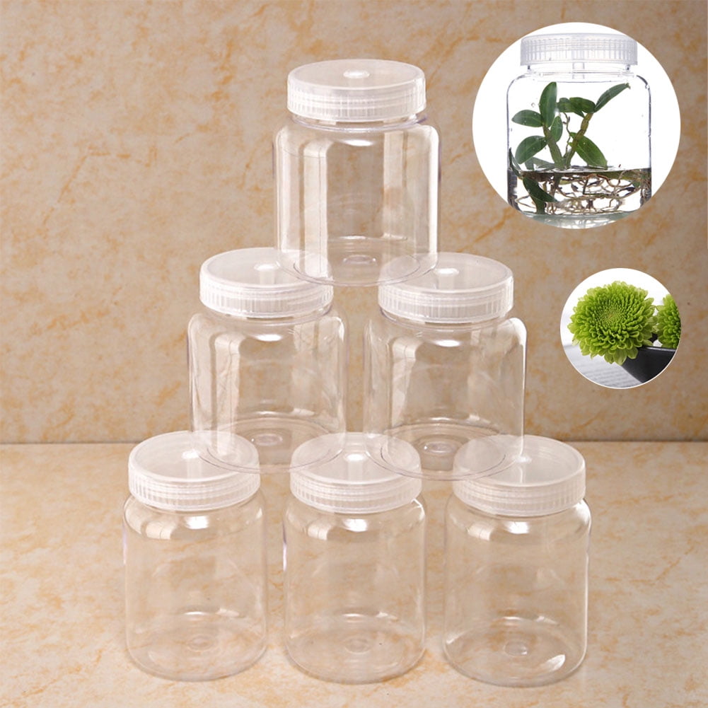 Dengjunhu 2Pcs Plastic Plant Bottle Tissue Culture Bottle, Cute Tiny