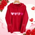 thumbnail image 2 of Erwazi Valentine Hoodies Sweatshirts for Women Trendy Long Sleeve Print Pullover Tops with Pocket, 2 of 9