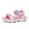 thumbnail image 6 of Ticikt Kids EVA Sport Sandals, Lightweight Adjustable Strap Outdoor Beach Shoes, Girls Color Block Princess Style Summer Sandals, 6 of 7