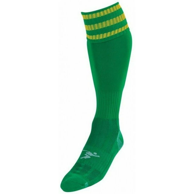 Precision - Calcetines de Fútbol para Adultos Unisex (Verde/Dorado)