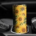 thumbnail image 3 of 20oz Sunflower Skinny Tumblers Stainless Steel Tumbler with Lid and Straw,Vacuum Insulated Double Wall Travel Tumbler Cups with Cleaning Brush for Coffee,Tea, 3 of 6