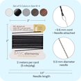 thumbnail image 3 of The Beadsmith Pure Silk Cord – Assorted Colors, Size 4, Five Cards, Needles Attached, 3 of 7