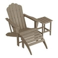 thumbnail image 3 of WestinTrends Highland 3-Piece Adirondack Chair with Cup Holder and Folding Ottoman and Table Set, Weathered Wood, 3 of 16