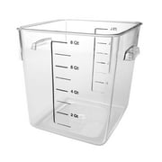 Rubbermaid Commercial SpaceSaver Square Containers, 8qt, 8 4/5w x 8 3/4d x 8 3/4h, Clear