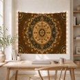 thumbnail image 5 of Intricate Mandala on Dark Brown Background, Calming Boho for Home Decor Enthusiasts, Bohemian Wall Art, Housewarming Gift Tapestry Wall Hanging for Bedroom and Living Room, 5 of 7