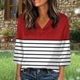 thumbnail image 2 of Hurxie Womens Tops Short Sleeve Shirts Summer Outfits Spring Dressy Casual Clothes Clothing Red 5XL, 2 of 5