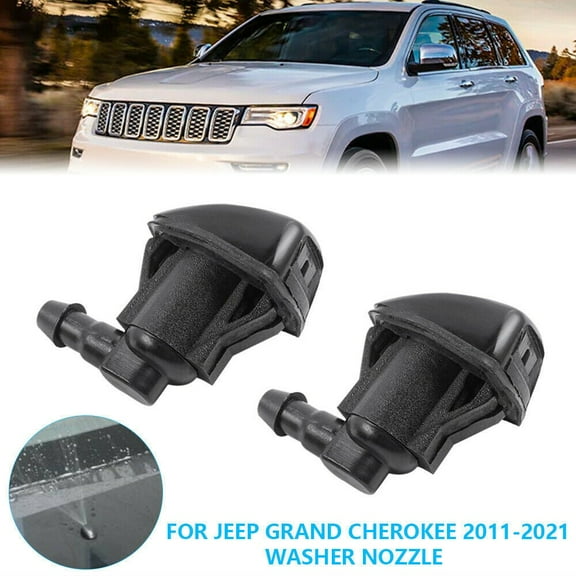 2 Pcs Front Windscreen Washer Nozzle Wiper Spray Jet Fit For Jeep Grand Cherokee