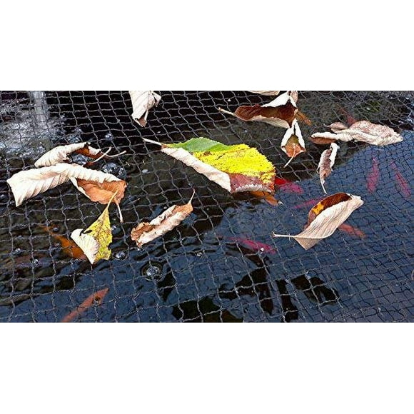 PondH2o Premium Koi Pond Cover Netting w/Fixing Stakes 33 ft x 20 ft (10mx6m), Heavy Duty Woven Fine Mesh Garden Netting Cover for Leaves, Protects Koi Fish from Blue Herons and Pond Predators