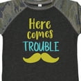 thumbnail image 4 of Inktastic Here Comes Trouble, Mustache, Moustache Boys or Girls Toddler T-Shirt, 4 of 5