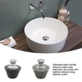 thumbnail image 3 of Matsuzay Silicón del enchufe de la bañera del amplio del gel de sílice con la manija durable del acero inoxidable para la bañera Juegos de accesorios de baño Tapón de silicona gris, 3 of 6