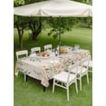 thumbnail image 4 of Outdoor Tablecloths with Umbrella Hole & Zipper, Watercolor Floral Tablecloth Rectangle 60x84 Inch, Spring Roses Eucalyptus Leaf Plants Beige Waterproof Table Cloth, Patio/Pool/Picnic Table Covers, 4 of 8