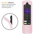 thumbnail image 5 of Fintie Remote Silicone Case for Roku Voice, Roku Express 4K+ 2021, Ultra LT Enhanced Voice, Express 3930, Premiere+ 3921, Streaming Stick+ Remote, Honey Comb Anti Slip Shockproof Cover, Pink Sand, 5 of 7