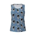 thumbnail image 4 of Xecao Astronaut print women's scoop neck, loose-fit workout tank tops for the gym., 4 of 9