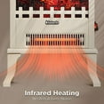 thumbnail image 3 of TURBRO Suburbs TS17Q Infrared Electric Fireplace Stove, 19" Freestanding Stove Heater with 3-Sided View, Realistic Flame, Overheating Protection, CSA Certified, for Small Spaces, Bedroom - 1500W Ivory, 3 of 7