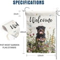 thumbnail image 2 of Spring Summer Garden Flag Floral Rottweiler Yard Flag Flower Dog Garden Flags for Outside Small Outdoor Welcome Flags 12x18 Double Sided, 2 of 7