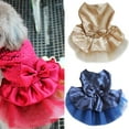 thumbnail image 1 of SPRING PARK Dog Puppy Solid Color Bow Gauze Tutu Sequin Princess Skirt Pet Summer Vest Dress Clothes, 1 of 7