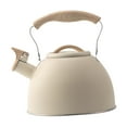 thumbnail image 2 of Hervidor de té silbante universal para todo tipo de cocinas con mango ergonómico. beige, 2 of 9