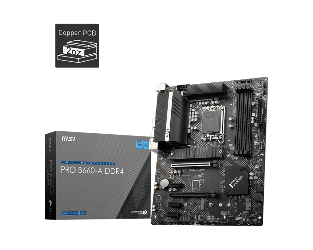 【即日配送】i5-12400F + B660-A + DDR4 16GB MSI PRO B660-A DDR4 Motherboard (ATX, 12th Gen Intel Core, LGA