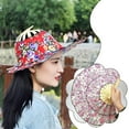 thumbnail image 6 of FurNest Bamboo Fan Hat Folding Portable Beach Hat Sun Protection Summer D3P7 Hat, 6 of 9