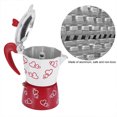 thumbnail image 4 of Coofit Moka Pot Creative Printed Heart Espresso Maker Coffee Maker for Kitchen, 4 of 10