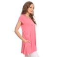 thumbnail image 2 of Women's Casual Solid Color Blouse Tunic Top Shirt, 2 of 4