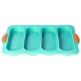thumbnail image 3 of Baguette  Silicone Baguette Mould Baguette Baking Tray Bread Mould Baguette Mat Baguette  4 Grooves Silicone Soft   Bread Mould Baking Pan Kitchen ToolGreen, 3 of 8