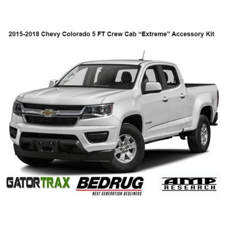 Gator Extreme Accessory Kit Fits 2015 2018 Chevy Colorado Canyon Crew Cab 5 Ft Bed Gatortrax Electric Tonneau Cover Amp Power Running Boards Full Bedrug Carpet Bed Liner Nbsp Walmart Com Walmart Com