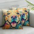 thumbnail image 2 of COMIO  Cute Pet Golden Retriever Dog Pattern Throw Pillow Covers Car Sofa Cushion Cover Pillowcases Home Decor 2pc, 2 of 6