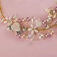 thumbnail image 2 of Pearl Flower Crystal Rhinestone Wedding Bridal Headband Clip Hair Band Handmade, 2 of 4