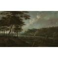 thumbnail image 2 of Lucas van Uden 14x11 Gold Ornate Wood Frame and Double Matted Museum Art Print Titled - Landscape, 2 of 4