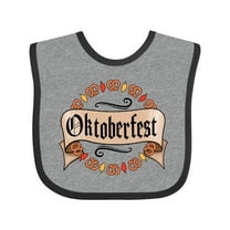 Inktastic Oktoberfest Pretzels and Leaves Boys or Girls Baby Bib