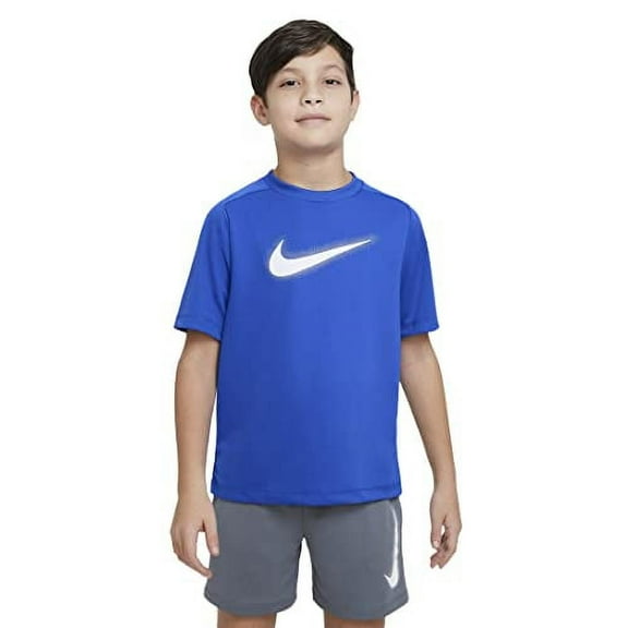 Nike Boys' Dri-FIT Graphic Training Shirt Royal Blue Medium DX5386-480