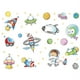 thumbnail image 5 of 2 pegatinas de pared espacio creativo astronauta de dibujos animados habitación de los niños escuela planetario pared pintura decorativa de vidrio 50 * 70 cm oso de fresa  Electrónica, 5 of 5