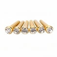 thumbnail image 6 of 6Pcs Brass Made Guitar Bridge Pins with Crystal Glass Dot Decor Music Instrument Parts Clear, 6 of 8